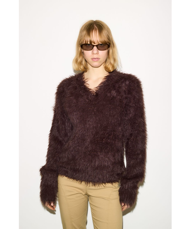 【THROW】SHAGGY V／N TUCK PUFF トップス