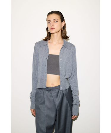 【THROW】KNIT POLO 2WAY HG カーディガン