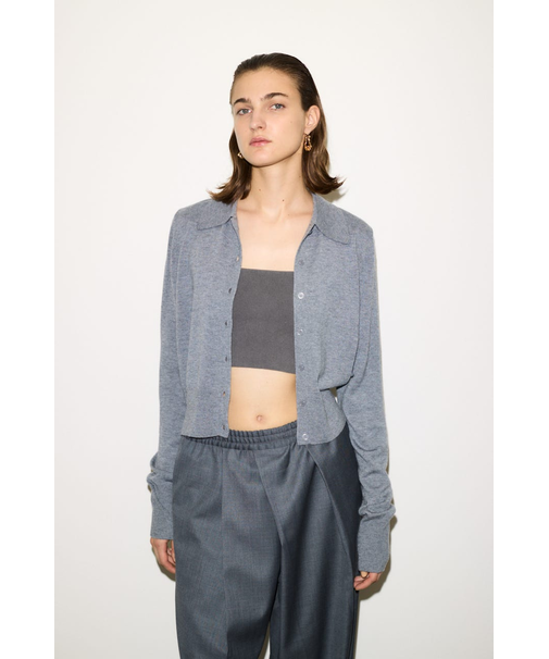 【THROW】KNIT POLO 2WAY HG カーディガン