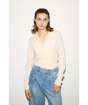 【THROW】KNIT POLO 2WAY HG カーディガン