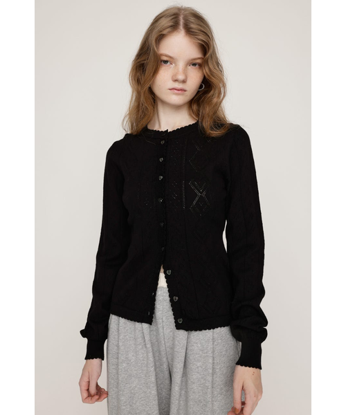 HEART CROCHET KNIT トップス｜スライの通販｜&mall（アンドモール