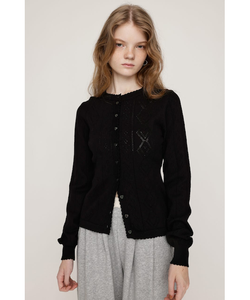 HEART CROCHET KNIT トップス