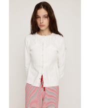 HEART CROCHET KNIT トップス