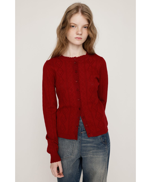 HEART CROCHET KNIT トップス｜スライの通販｜&mall（アンドモール