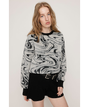 MIX SHAGGY MARBLE トップス