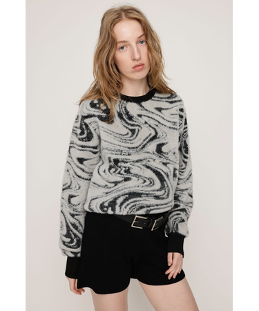 MIX SHAGGY MARBLE トップス