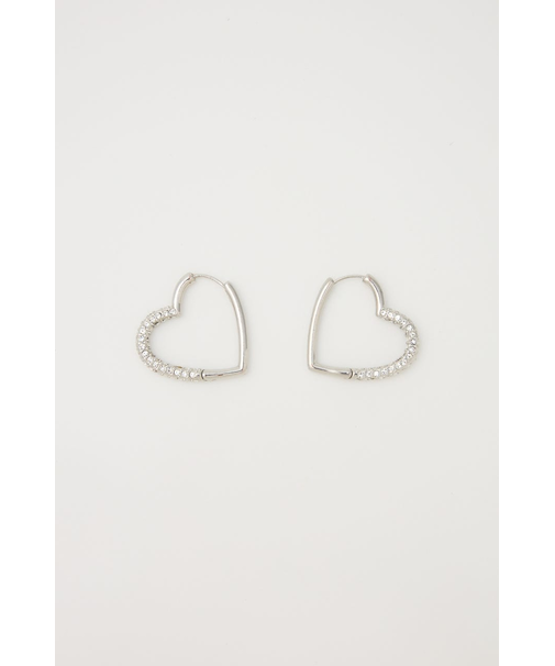 BIJOU HEART HOOP ピアス