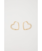 BIJOU HEART HOOP ピアス