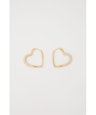 BIJOU HEART HOOP ピアス