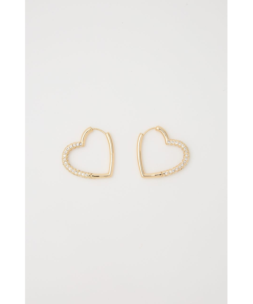BIJOU HEART HOOP ピアス
