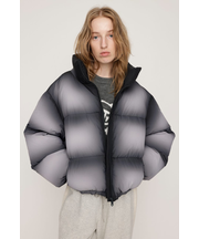FADED PRINT PUFFER ジャケット