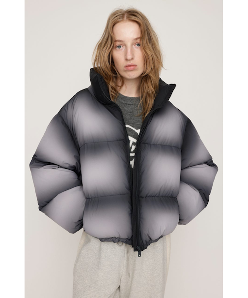 FADED PRINT PUFFER ジャケット