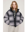 FADED PRINT PUFFER ジャケット