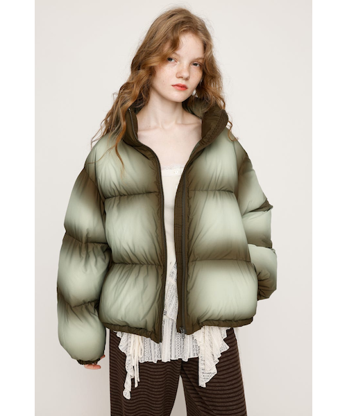 FADED PRINT PUFFER ジャケット｜スライの通販｜&mall（アンドモール
