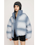 FADED PRINT PUFFER ジャケット