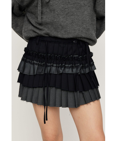 WRAP PLEATED スカート