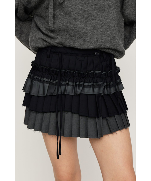 WRAP PLEATED スカート