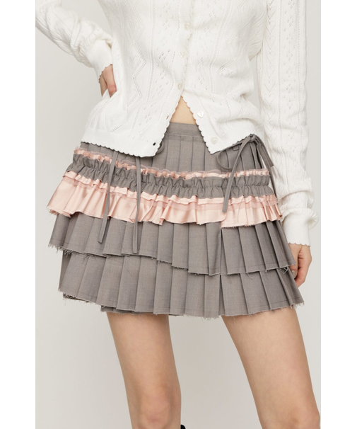 WRAP PLEATED スカート