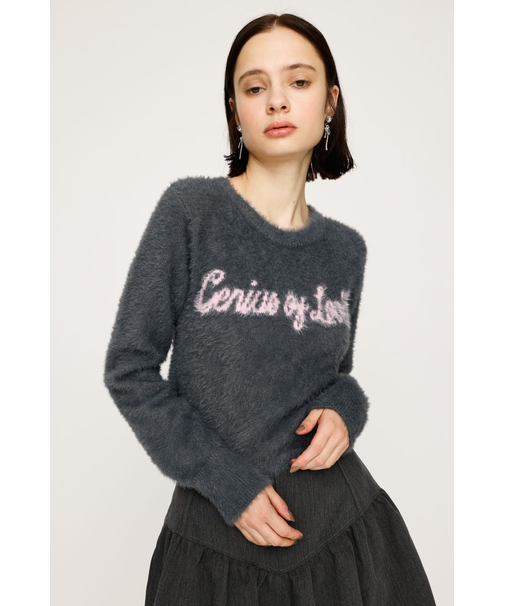 【LIMITED ITEM】SHAGGY YARN LOGO C/N トップス