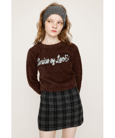 【LIMITED ITEM】SHAGGY YARN LOGO C/N トップス