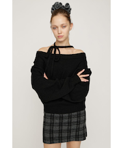 2WAY SHOULDER KNIT トップス