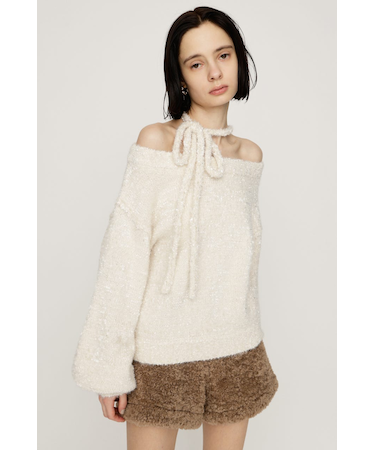 2WAY SHOULDER KNIT トップス