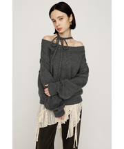 2WAY SHOULDER KNIT トップス