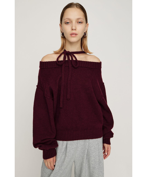 2WAY SHOULDER KNIT トップス｜スライの通販｜&mall（アンドモール