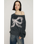 ONE SHOULDER RIBBON KNIT トップス