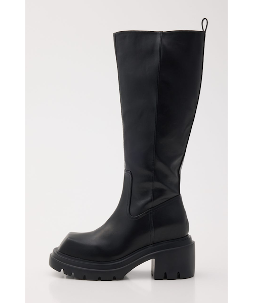 【SNSで話題の美脚チートブーツ！】SQUARE TOE KNEE ブーツ SNSで話題の美脚チートブーツ！】SQUARE TOE KNEE ブーツ｜スライの