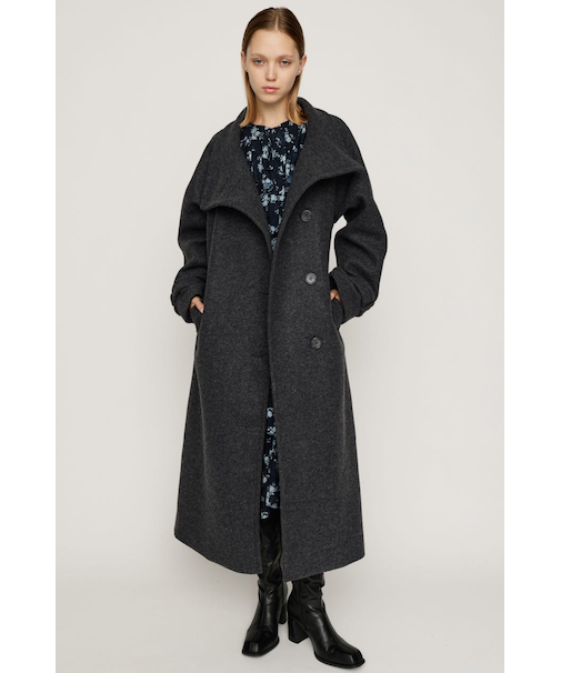 STAND NECK LONG コート