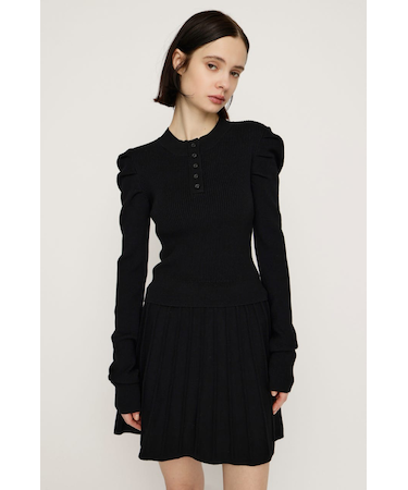 TUCK SLEEVE FLARE KNIT 2P