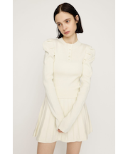 TUCK SLEEVE FLARE KNIT 2P