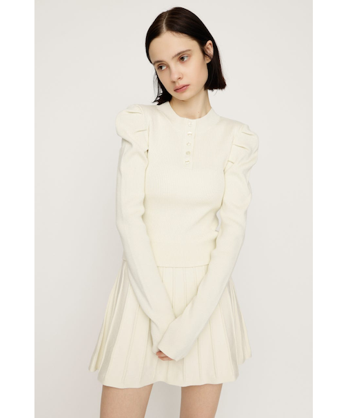 TUCK SLEEVE FLARE KNIT 2P