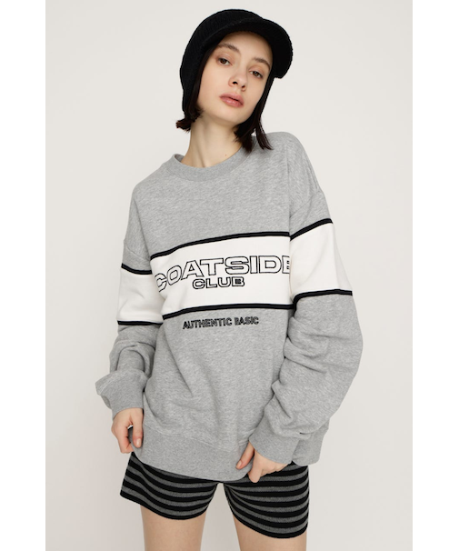 BLOCKING LINE LOGO SW トップス