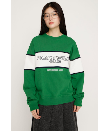 BLOCKING LINE LOGO SW トップス