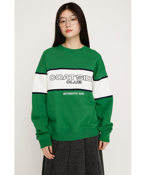 BLOCKING LINE LOGO SW トップス