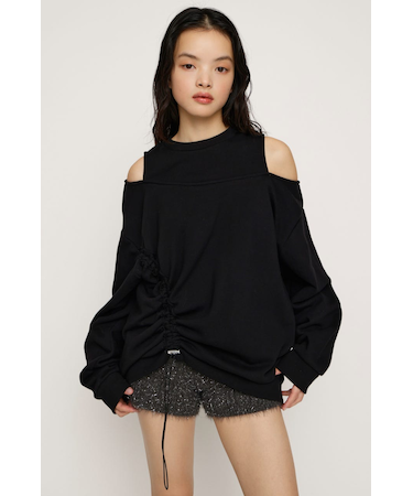 OPEN SHOULDER SW トップス