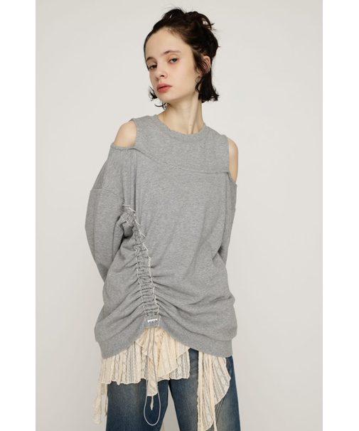 OPEN SHOULDER SW トップス