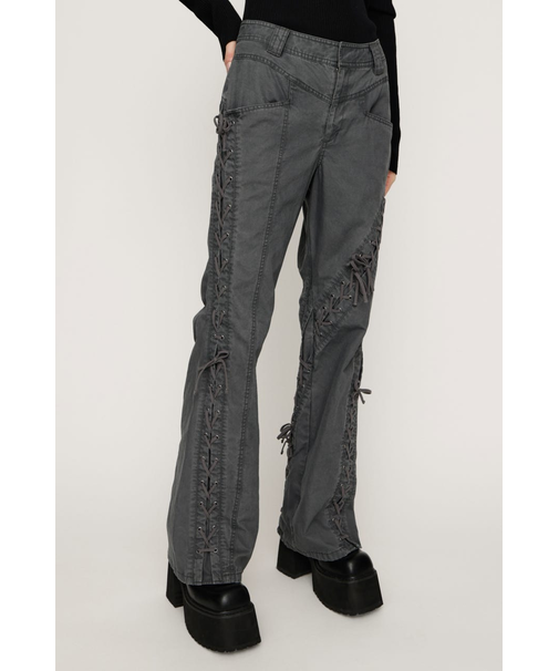 LACE UP MANNISH パンツ