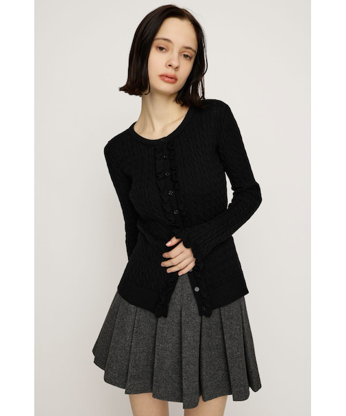 FRONT FRILL KNIT トップス