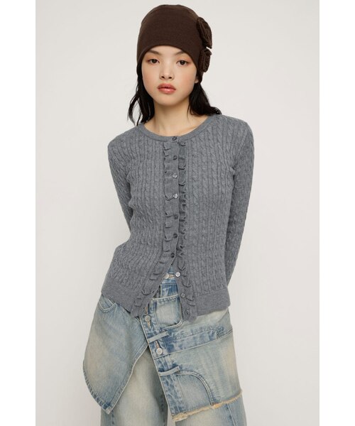 FRONT FRILL KNIT トップス SLY | FRONT FRILL KNIT トップス (ニット ) |SHEL'TTER WEBSTORE