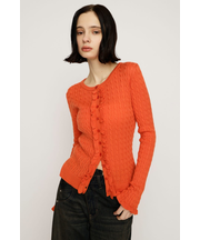 FRONT FRILL KNIT トップス