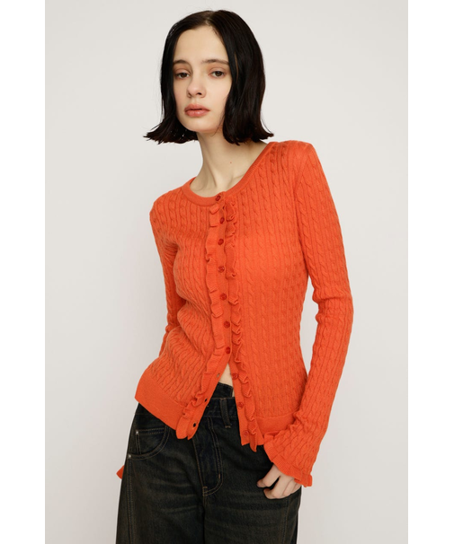 FRONT FRILL KNIT トップス