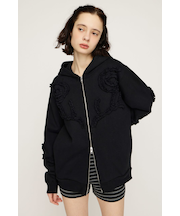 FRILL ZIP UP HOODIE