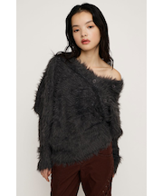 BIG SHAGGY BUTTON RIB トップス