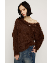 BIG SHAGGY BUTTON RIB トップス