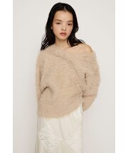 BIG SHAGGY BUTTON RIB トップス