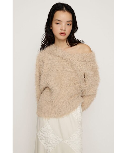 BIG SHAGGY BUTTON RIB トップス