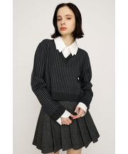 LAYERED LIKE CROP KNIT トップス